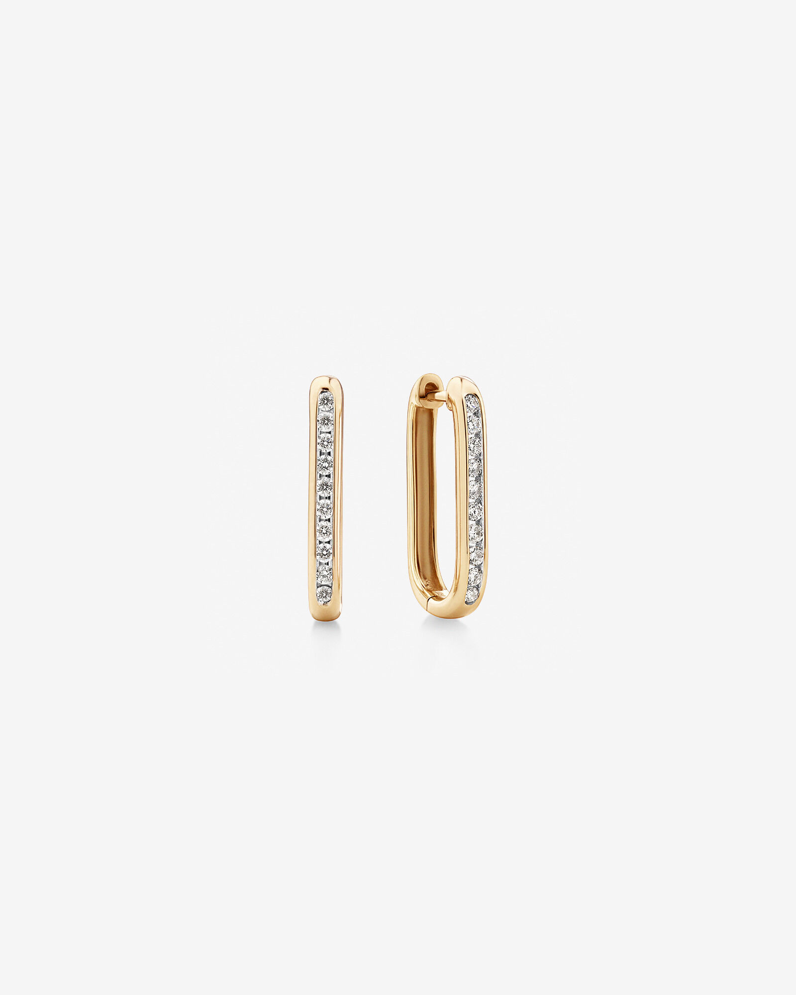 Anneaux courts en or jaune 10 K avec diamants totalisant 0,22 ct