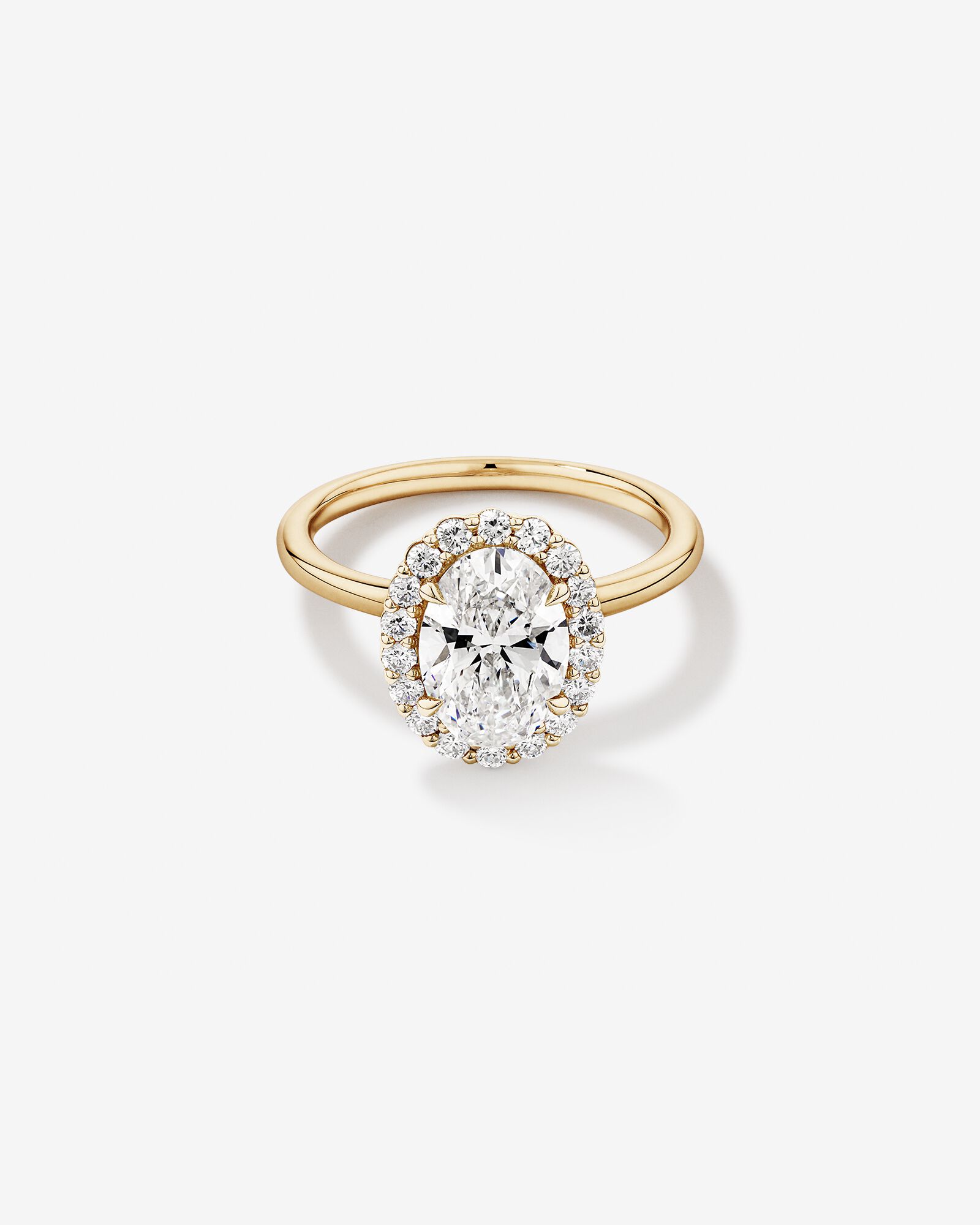 Bague de fiançailles TW de 2,34 carats en or jaune jaune 14 carats en or jaune 14 carats