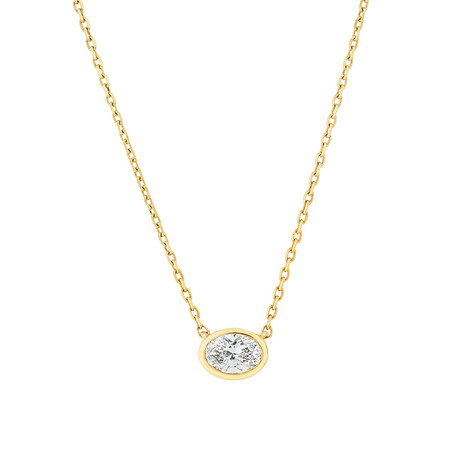 Laboratory-Created 0.23 Carat TW Diamond Solitaire Pendant in 10kt Yellow Gold Laboratory-Created 0.23 Carat TW Diamond Solitaire Pendant in 10kt Yellow Gold