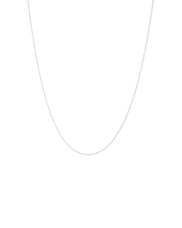 45cm (18") Hollow Singapore Chain in 10kt White Gold 45cm (18") Hollow Singapore Chain in 10kt White Gold