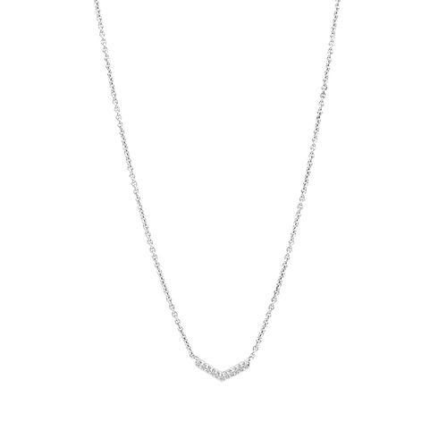 Arrow Necklace with Diamonds in Sterling Silver