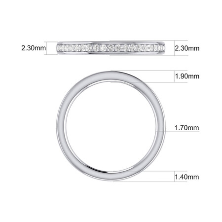Wedding Band with 1/5 Carat TW of Diamonds in 14kt White Gold Wedding Band with 1/5 Carat TW of Diamonds in 14kt White Gold