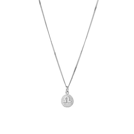 Libra Zodiac Pendant in Sterling Silver Libra Zodiac Pendant in Sterling Silver