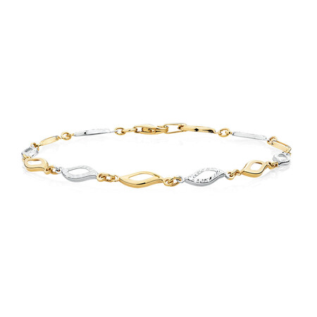 Bracelet in 10kt Yellow & White Gold Bracelet in 10kt Yellow & White Gold