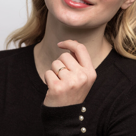 Lite Half Round Wedding Band in 10kt Yellow Gold Lite Half Round Wedding Band in 10kt Yellow Gold