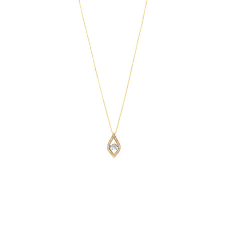 Everlight Drop Pendant with 0.20kt TW of Diamonds in 10kt Yellow Gold