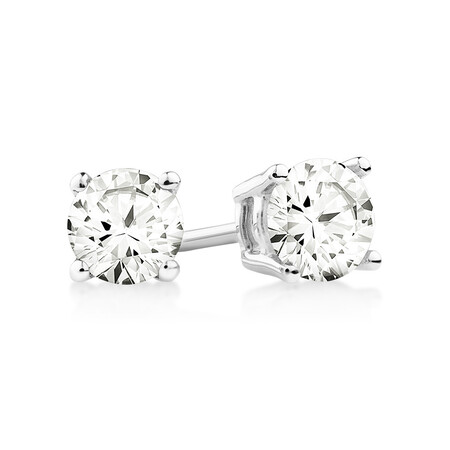 Stud Earrings with 0.71 Carat TW of Diamonds in 10kt White Gold Stud Earrings with 0.71 Carat TW of Diamonds in 10kt White Gold