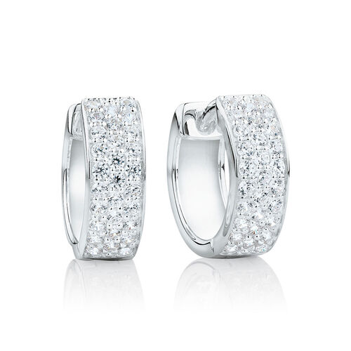 Anneaux courts réversibles avec zircon cubique en argent sterling