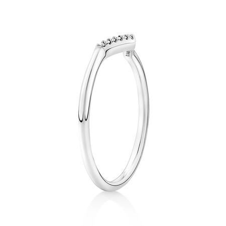 Arrow Ring with Diamonds in Sterling Silver Arrow Ring with Diamonds in Sterling Silver