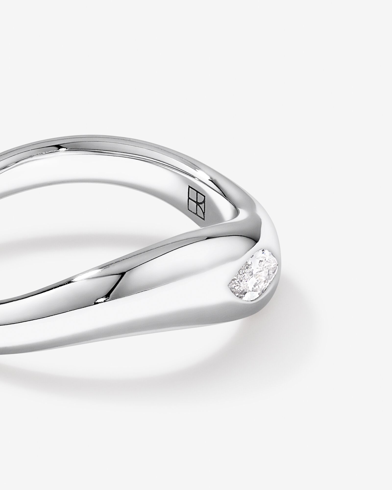 0.20 Carat TW Laboratory-Grown Marquise Diamond Swirl Ring in Sterling Silver