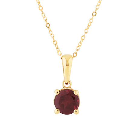 Pendant with Rhodolite Garnet in 10kt Yellow Gold Pendant with Rhodolite Garnet in 10kt Yellow Gold