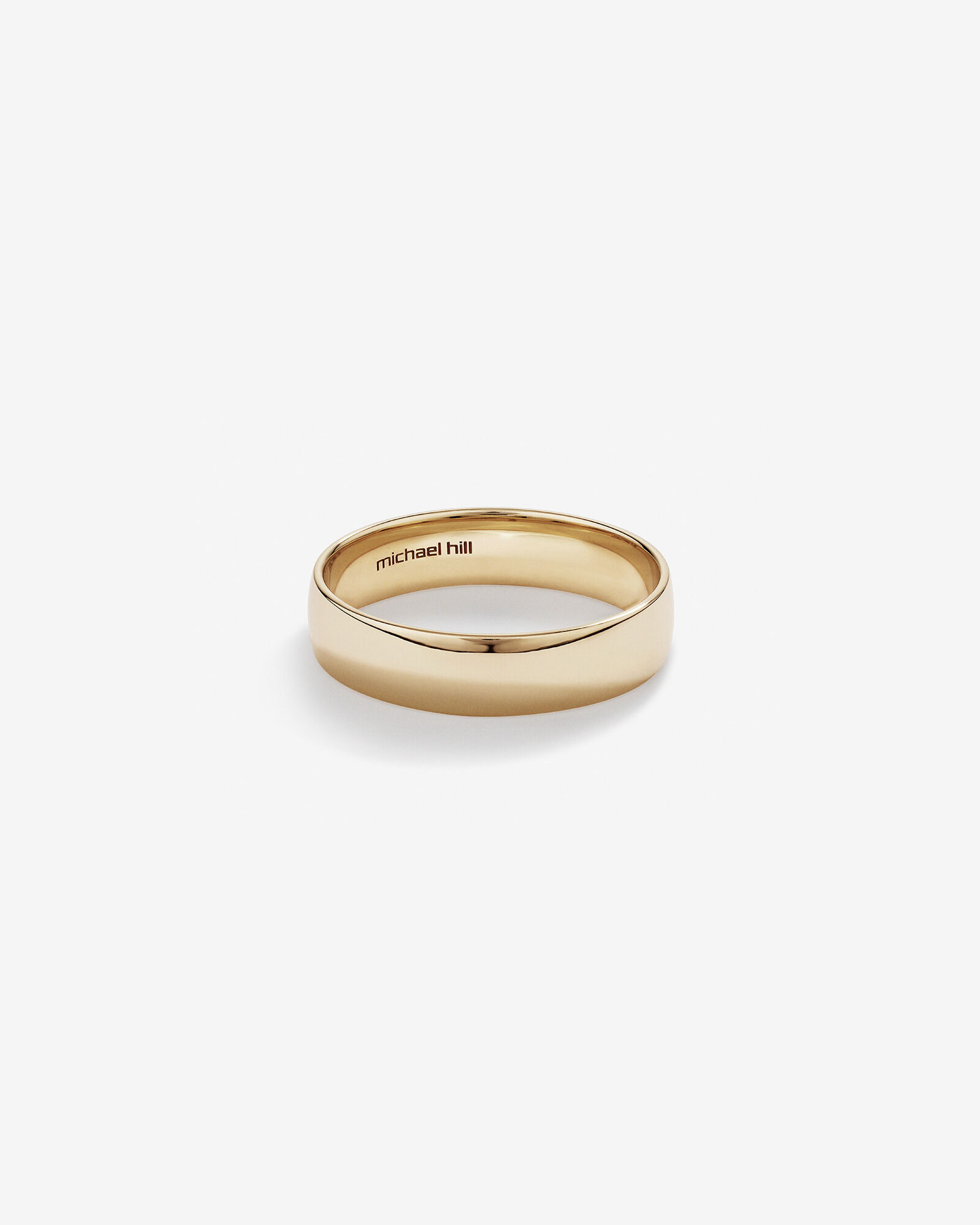5mm Lite Half Round Wedding Band in 10kt Yellow Gold
