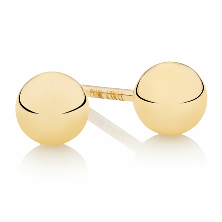 4mm Ball Stud Earrings in 10kt Yellow Gold 4mm Ball Stud Earrings in 10kt Yellow Gold
