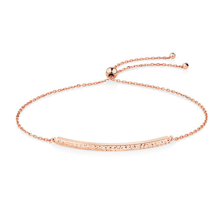 Adjustable Bar Bracelet in 10kt Rose Gold
