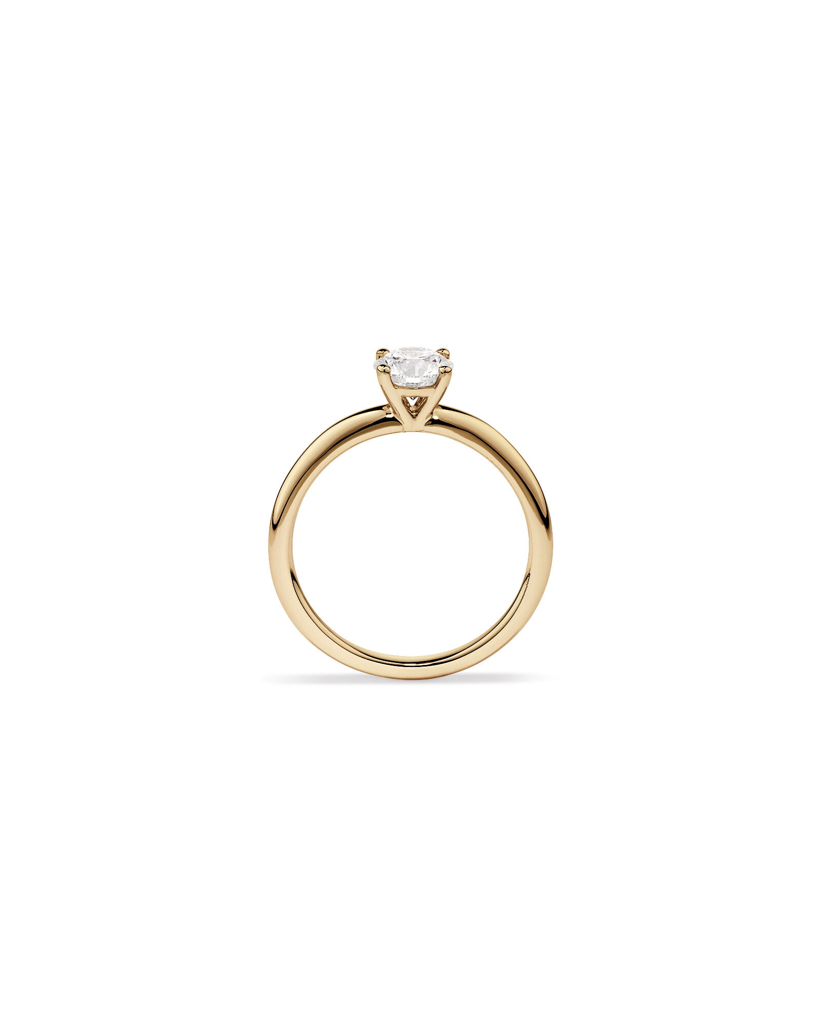 Bague de fiançailles solitaire ronde en diamant brillant de laboratoire TW de 0,70 carat en or jaune 14 carats