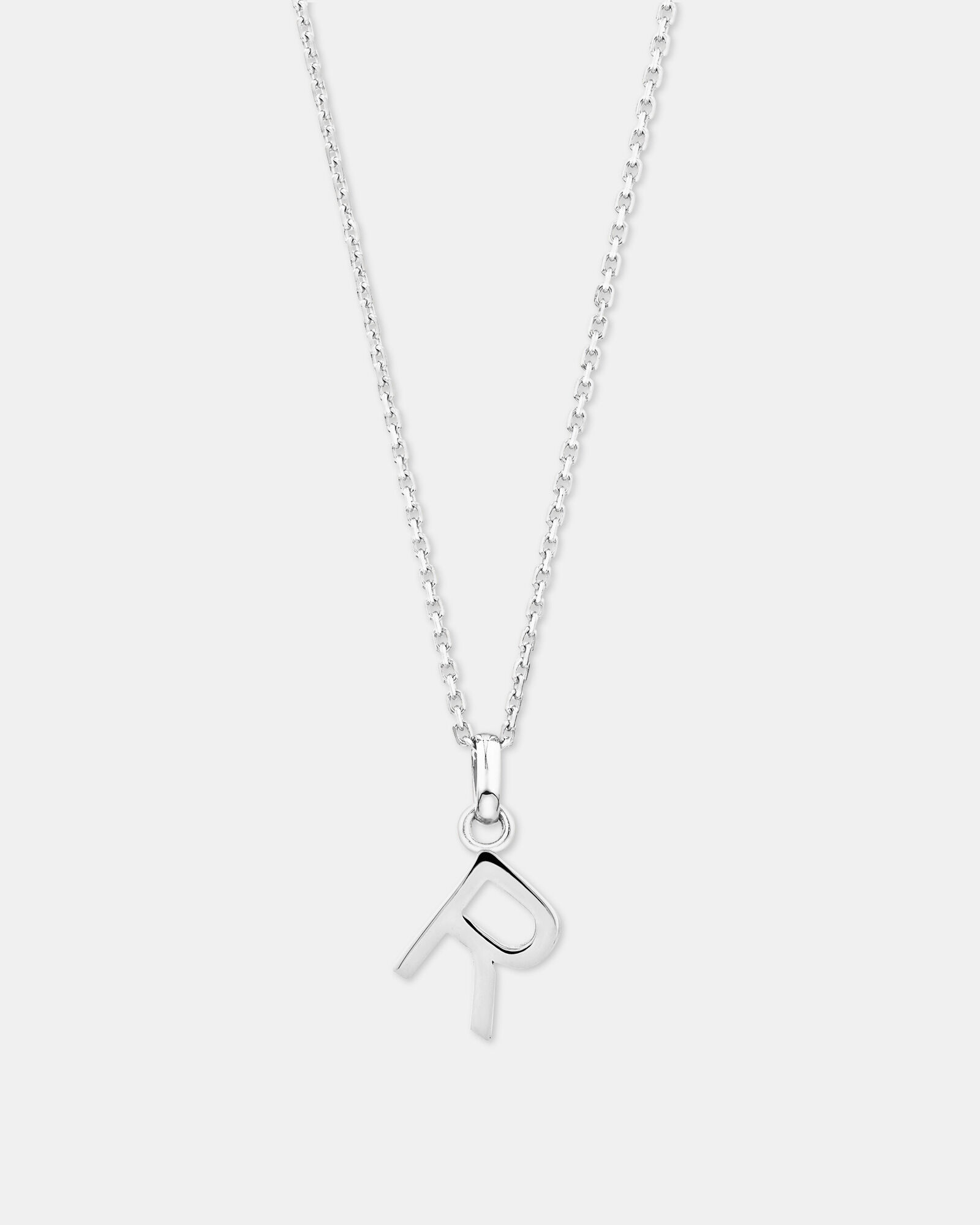 "R" Initial Pendant in Sterling Silver