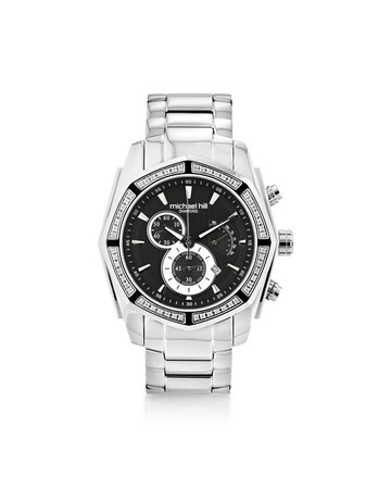 Men's Chronograph Watch with 1/2 Carat TW of Diamonds in Stainless Steel Men's Chronograph Watch with 1/2 Carat TW of Diamonds in Stainless Steel