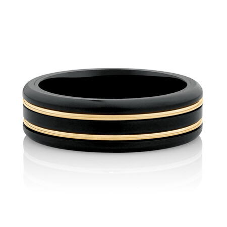Ring in Black Titanium & 10kt Yellow Gold Ring in Black Titanium & 10kt Yellow Gold