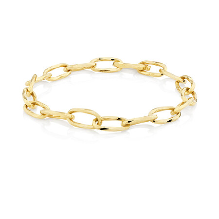 Oval Hollow Bracelet in 10kt Yellow Gold Oval Hollow Bracelet in 10kt Yellow Gold