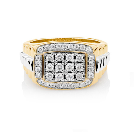 Ring with 1 Carat TW of Diamonds in 10kt Yellow & White Gold Ring with 1 Carat TW of Diamonds in 10kt Yellow & White Gold