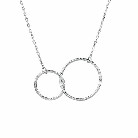Circle Link Necklace in Sterling Silver