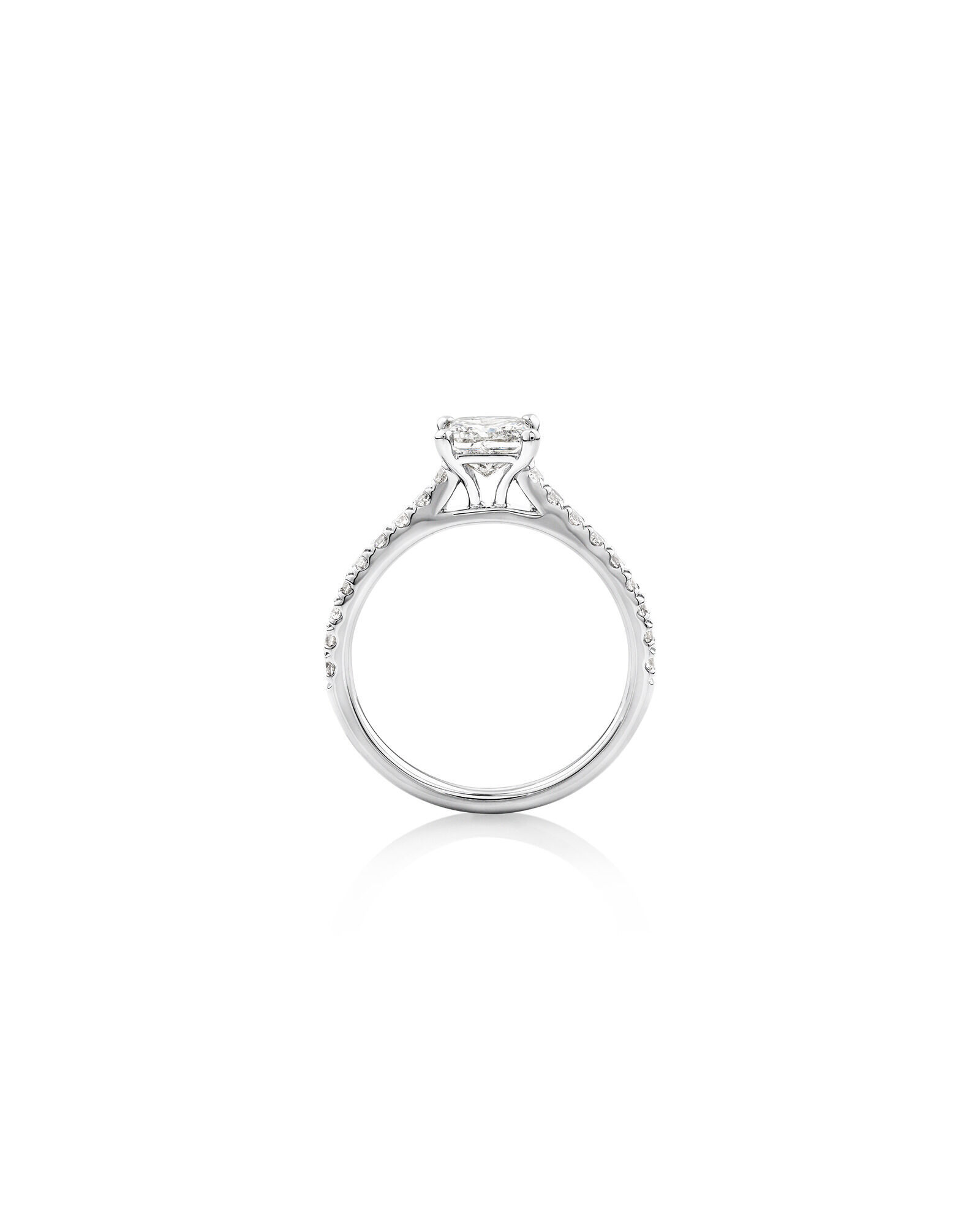 Engagement Ring with 1.25 Carat TW Diamonds in 14kt White Gold