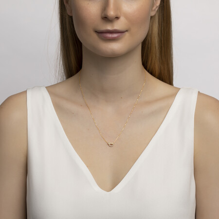 Mini Knots Necklace with 0.10 Carat TW of Diamonds in 10kt Yellow Gold Mini Knots Necklace with 0.10 Carat TW of Diamonds in 10kt Yellow Gold
