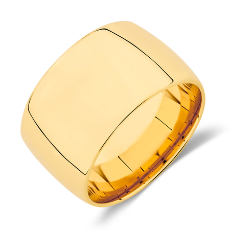 12mm Barrel Ring in 10kt Yellow Gold