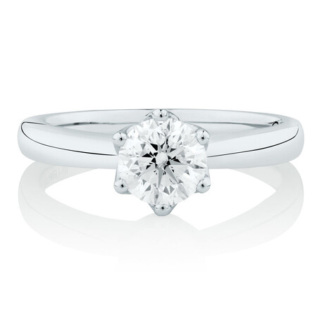 Whitefire Solitaire Engagement Ring with a 1 Carat TW Diamond in 18kt White & 22kt Yellow Gold Whitefire Solitaire Engagement Ring with a 1 Carat TW Diamond in 18kt White & 22kt Yellow Gold
