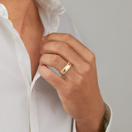 Two Row Ring with 0.37 TW of Diamonds In 10kt Yellow Gold Two Row Ring with 0.37 TW of Diamonds In 10kt Yellow Gold