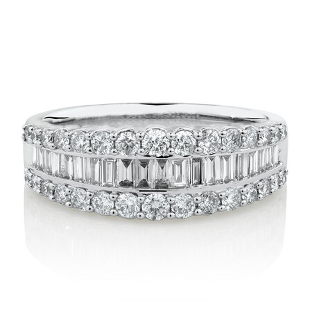 Ring with 1 Carat TW of Diamonds in 14kt White Gold Ring with 1 Carat TW of Diamonds in 14kt White Gold