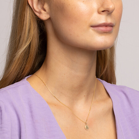 Libra Zodiac Pendant in 10kt Yellow Gold Libra Zodiac Pendant in 10kt Yellow Gold