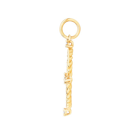 Gemini Zodiac Pendant with 0.20 Carat TW of Diamonds in 10kt Yellow Gold Gemini Zodiac Pendant with 0.20 Carat TW of Diamonds in 10kt Yellow Gold