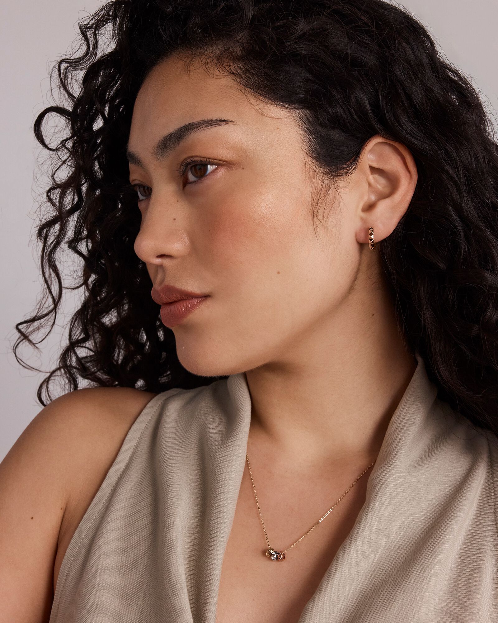 Signature Connect Huggie Earrings 10kt Rose Gold