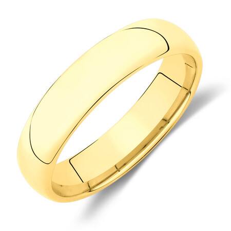 High Domed Wedding Band in 10kt Yellow Gold High Domed Wedding Band in 10kt Yellow Gold
