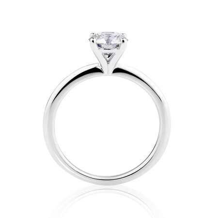 Laboratory-Created 1 Carat Diamond Ring in 14kt White Gold Laboratory-Created 1 Carat Diamond Ring in 14kt White Gold