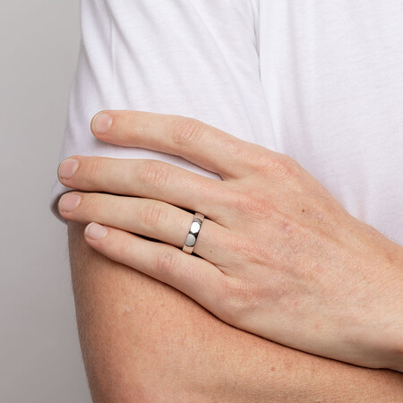 Lite Half Round Wedding Band in 10kt White Gold Lite Half Round Wedding Band in 10kt White Gold