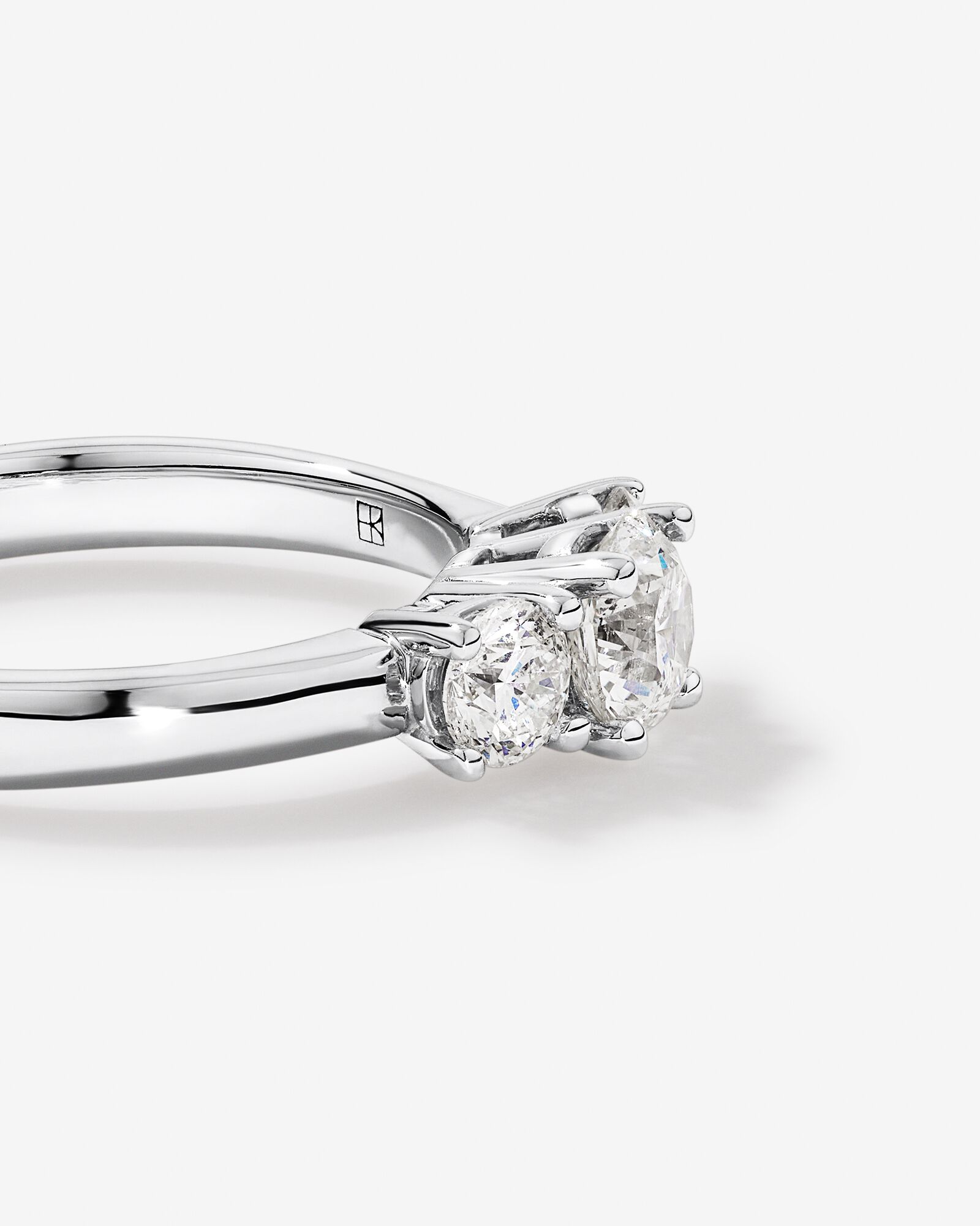 1.00 Carat TW 3 Stone Signature 101 Diamond Ring in 14kt White Gold