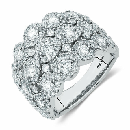 Ring with 2 1/4 Carat TW of Diamonds in 14kt White Gold
