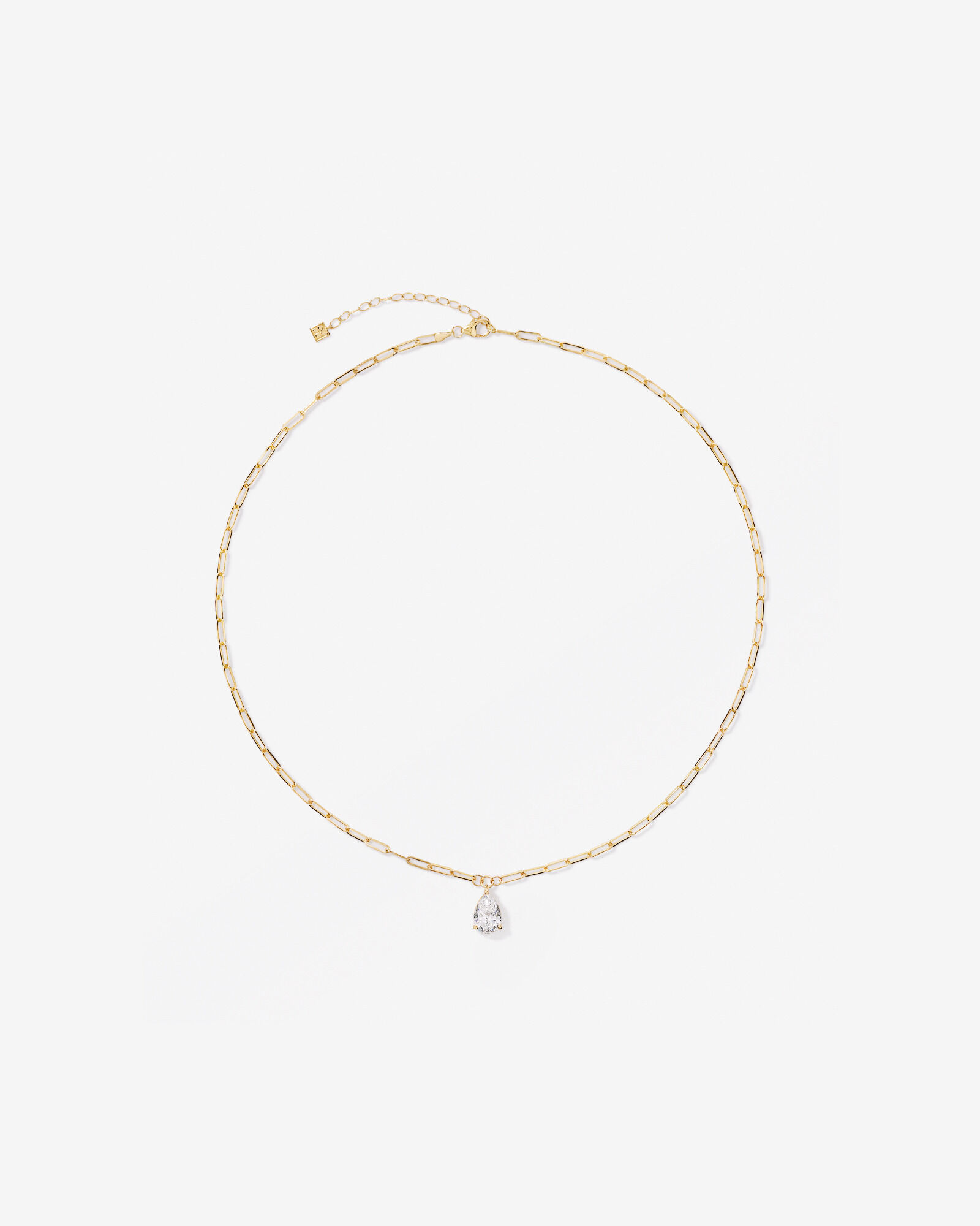 2.00 Carat TW Laboratory-Grown Diamond Pear Solitaire Pendant in 10kt Yellow Gold