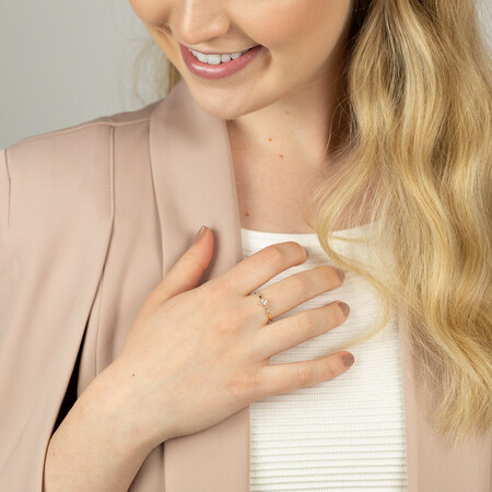 Stacker Ring with Diamonds in 10kt Yellow Gold Stacker Ring with Diamonds in 10kt Yellow Gold