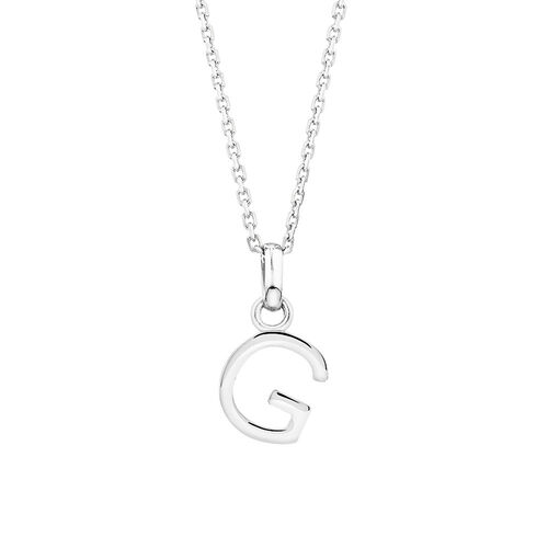 "G" Initial Pendant in Sterling Silver