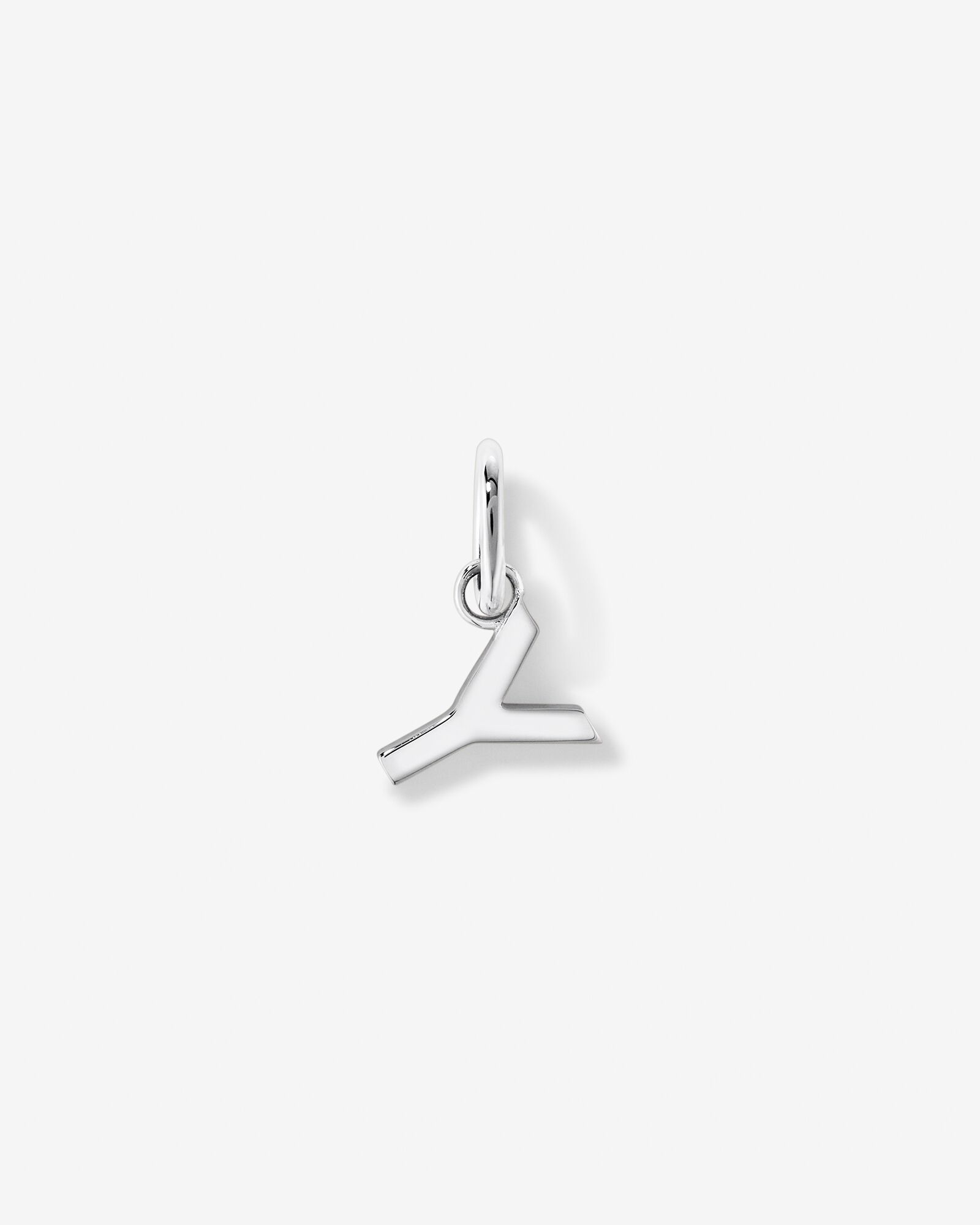 Letter Y Initial Pendant in Sterling Silver