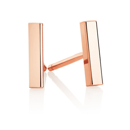 Bar Stud Earrings in 10kt Rose Gold Bar Stud Earrings in 10kt Rose Gold