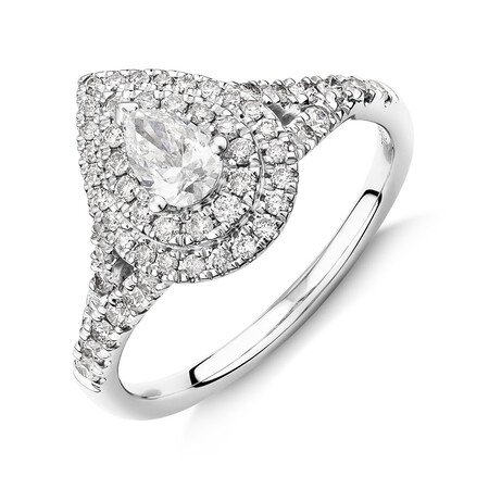 Bridal Set with 1 Carat TW of Diamonds in 14kt White Gold Bridal Set with 1 Carat TW of Diamonds in 14kt White Gold