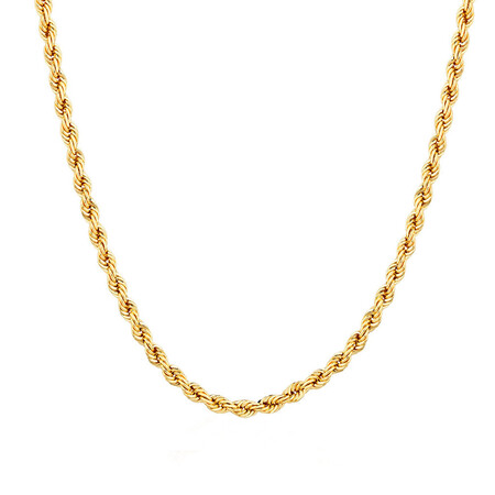 50cm (20") Hollow Rope Chain in 10kt Yellow Gold