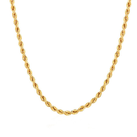 50cm (20") Hollow Rope Chain in 10kt Yellow Gold 50cm (20") Hollow Rope Chain in 10kt Yellow Gold