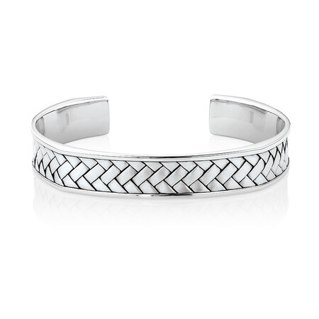Weave Pattern Cuff Bracelet in Sterling Silver Weave Pattern Cuff Bracelet in Sterling Silver