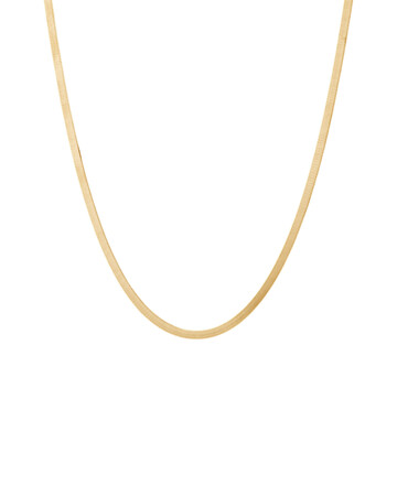 Adjustable 43-48cm (16-18") Herringbone Snake Chain In 10kt Yellow Gold Adjustable 43-48cm (16-18") Herringbone Snake Chain In 10kt Yellow Gold