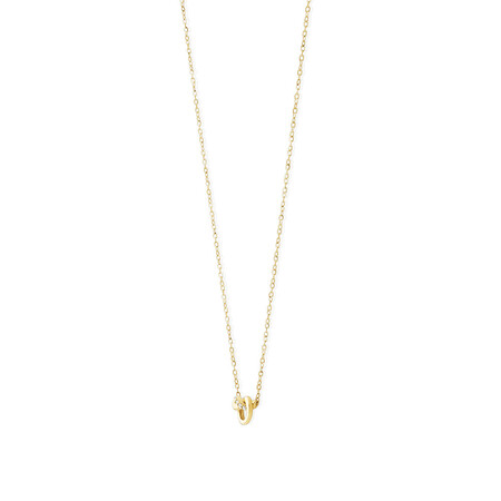 Mini Knots Necklace with Diamonds in 10kt Yellow Gold Mini Knots Necklace with Diamonds in 10kt Yellow Gold